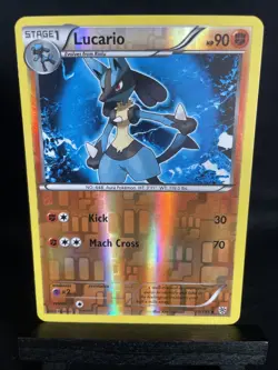 Pokemon TCG Lucario Reverse Holo Rare Card 77/135 Plasma Storm - Image 4