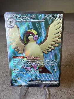 Pidgeot ex 217/197 Ultra Rare Obsidian Flames Pokemon Near Mint - Image 1