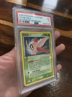 PSA 5 EX Celebi Gold Star 100/100 Pokemon EX Crystal Guardians - Image 2