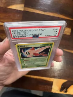 PSA 5 EX Celebi Gold Star 100/100 Pokemon EX Crystal Guardians - Image 4