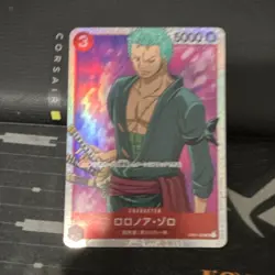 Bandai One Piece Card Game Romance Dawn Roronoa Zoro OP01-025 U Holo JP - Image 1