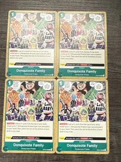 OP04-036 DONQUIXOTE FAMILY One Piece CCG Card Game 4x Playset NM English - Image 1