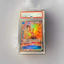 [EN] 2024 ONE PIECE PORTGAS.D.ACE TWO LEGENDS OP08-052 ALT ART PARALLEL PSA 10 - Image 1