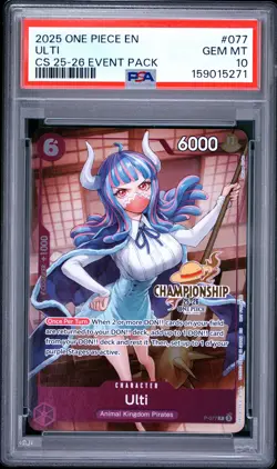 2025 ONE PIECE CHAMPIONSHIP 2025-26 EVENT PACK #077 ULTI PSA 10 - Image 1