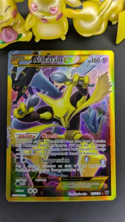 Pokemon Alakazam-EX TCG Fates Collide Secret Rare Full Art Card 125/124 NM/LP - Image 1