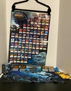 World of Warcraft TCG Scourgewar Card Lot w/ Playmat, Poster, Box, 461 Cards - Image 1