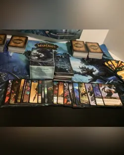 World of Warcraft TCG Scourgewar Card Lot w/ Playmat, Poster, Box, 461 Cards - Image 3