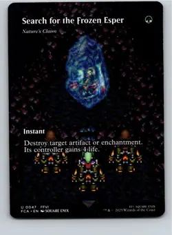 Magic the Gathering Nature's Claim Showcase FINAL FANTASY: Through the Ages MTG - Image 1