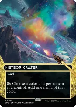 Meteor Crater (Borderless) - Edge of Eternities: Stellar Sights - 26 - NM - MTG - Image 1