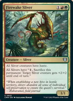 x4 Firewake Sliver U MTG Commander Masters M/NM, English - Image 1