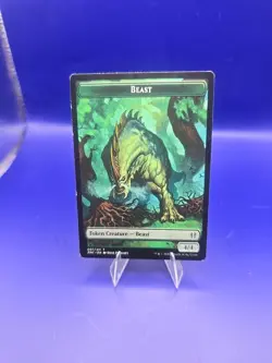 1x Beast Token // Saproling Token Double-sided Zendikar Rising Commander MTG NM - Image 1