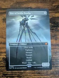 SIRE OF SEVEN DEATHS (BORDERLESS) Foundations FDN Magic MTG Eldrazi CARD - Image 1