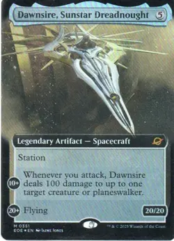 MTG: Edge of Eternities: Foil Extended Art Dawnsire, Sunstar Dreadnought: LP Con - Image 1
