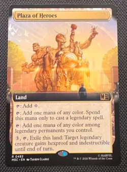 Plaza of Heroes Extended Art - Marvel MSC 0483 - NM - MTG Magic - NM/M - Image 1