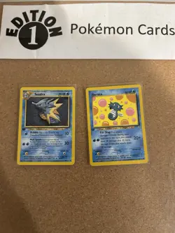 Seadra + Horsea 1st Edition Pokemon Card Lot Vintage WOTC - Image 1