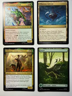 MTG Marvel Super Heroes MSH Green Lot x4 NM Hulk Killmonger Forest Hideout - Image 1