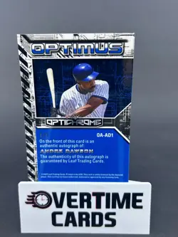 2025 Leaf Optichrome Andre Dawson Green Prismatic Optimus Auto One of One 1/1 - Image 2