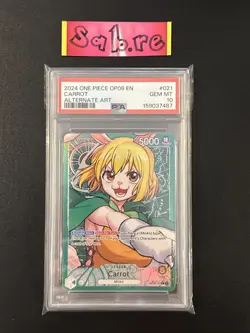 PSA 10 Carrot Alt Art Leader OP08-021 One Piece Card - Image 1