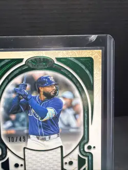 2026 Topps Tier 1 - Tier One Talent Relic Green /49 - Junior Caminero - Rays - Image 2
