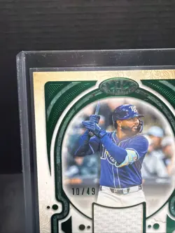2026 Topps Tier 1 - Tier One Talent Relic Green /49 - Junior Caminero - Rays - Image 3