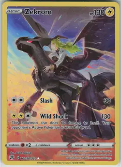 2022 Pokemon Brilliant Stars #TG05/TG30 Zekrom FA Ultra Rare Mint - Image 1