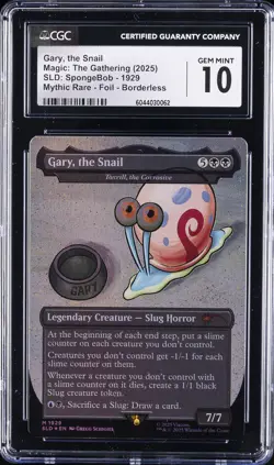 2025 MAGIC: THE GATHERING SLD: SPONGEBOB GARY, THE SNAIL CGC 10 GEM MINT - Image 1