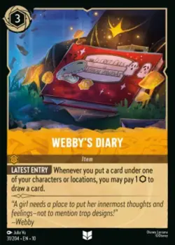 Webby's Diary 31/204 COLD FOIL Whispers in the Well Disney Lorcana - Image 1