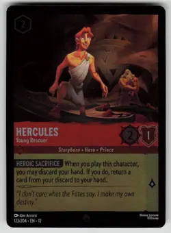 Hercules - Young Rescuer Cold Foil Wilds Unknown 123/204 Disney Lorcana NM - Image 1