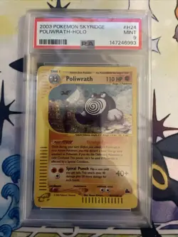 Poliwrath H24/H32 Skyridge E-Series Vintage Holo Rare Pokemon TCG Card PSA 9 - Image 1
