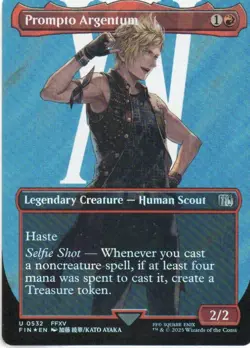 MTG: Final Fantasy: Surge Foil Borderless Prompto Argentum: LP Condition - Image 1