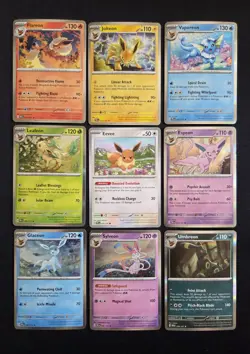 Prismatic Evolutions Complete 9 Card Eeveelution Holo Set Pokemon TCG - Image 1