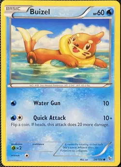 Buizel 28/106 Flashfire Regular - Pokemon Card - Image 1