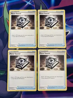 4X Metal Saucer 170/202 Sword & Shield Pokemon TCG Card NM - Image 1