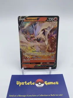 Reshiram V 024/195 Full Art NM/M Silver Tempest Pokemon Card - Image 1