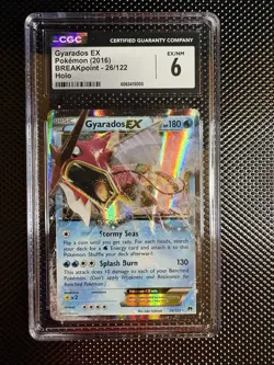 Gyrados EX Card XY Pokemon Breakpoint 26/122 2016 Holo CGC 6 Excellen/ Near Mint - Image 1