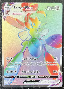 Scizor VMAX 193/189 Holo Rainbow Rare Darkness Ablaze Pokemon Cards - Image 1