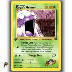 Pokemon Gym Challenge 1st Edition Koga's Grimer 78/132 Common Card VLP - Image 1