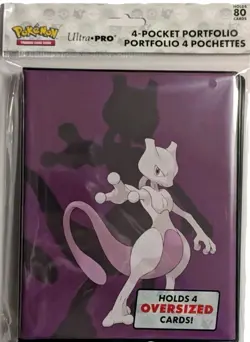 Pokemon Mewtwo Ultra PRO 4-Pocket Portfolio Binder Holds 80 Jumbo Cards - NEW - Image 1