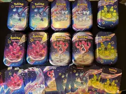 Empty Pokemon Tins With Sticker And Art Card - Image 1