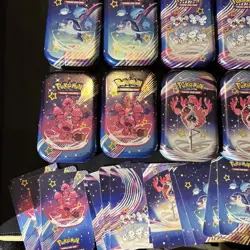 Empty Pokemon Tins With Sticker And Art Card - Image 2
