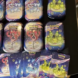 Empty Pokemon Tins With Sticker And Art Card - Image 3