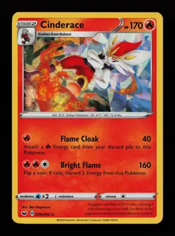 Cinderace (Cracked Ice Holo) 36/202 Holo Rare Deck Exclusives Pokemon Cards - Image 1