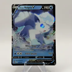 Alolan Vulpix V - 033/195 - Ultra Rare - Silver Tempest - Pokemon Card - NM/M - Image 1