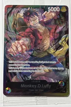 One Piece Card Monkey D. Luffy Foil Promo Card P-L Battle Kit Vol 2 English - Image 1