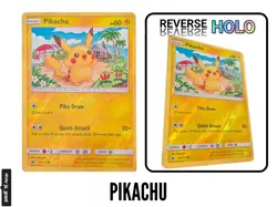 Pokemon Pikachu TCG Reverse Holo Card 30/111 Crimson Invasion - Image 1