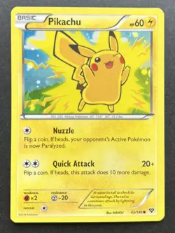 Pikachu XY - 42/146 - Base Set - Cosmos - Holo - Pokemon Card - LP - Image 1