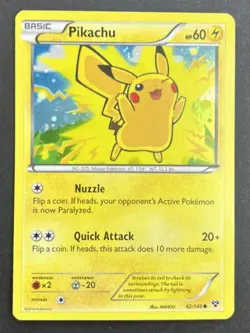 Pikachu XY - 42/146 - Base Set - Cosmos - Holo - Pokemon Card - LP - Image 2