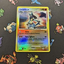 Lucario 6/130 Stamped LP -Vintage Holo Pokemon Card- Burger King Promo (3z) - Image 1