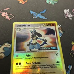 Lucario 6/130 Stamped LP -Vintage Holo Pokemon Card- Burger King Promo (3z) - Image 2