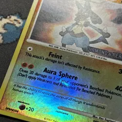 Lucario 6/130 Stamped LP -Vintage Holo Pokemon Card- Burger King Promo (3z) - Image 4